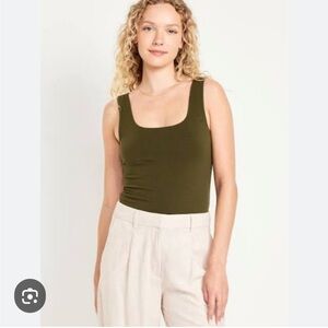 Double Layer Crop Tank Double Knit NWOT